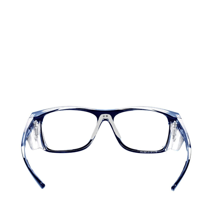 Hipster splash glasses in navy side view - safeloox