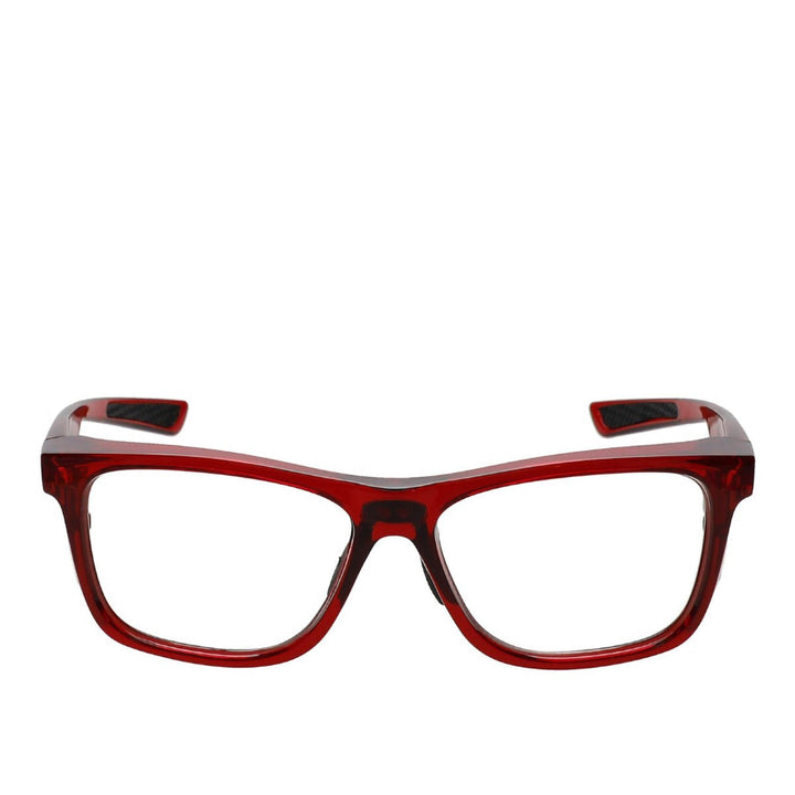 Hipster splash glasses in crystal red front view - safeloox