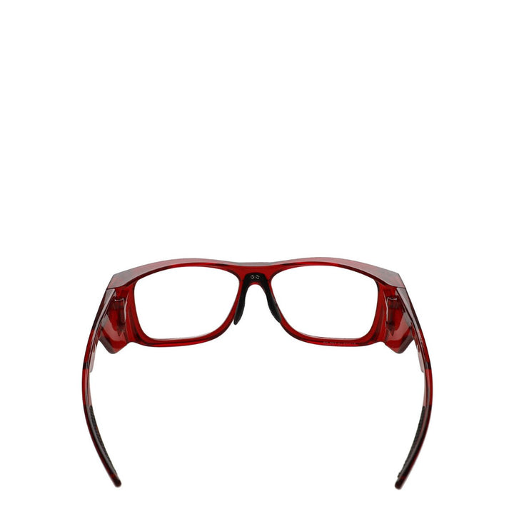 Hipster splash glasses in crystal red rear view - safeloox