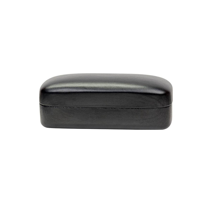 Closed Leather Eyewear Hard Case front view - safeloox