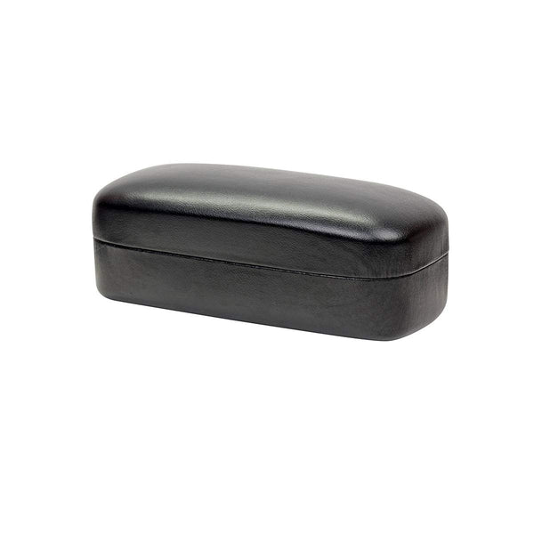 Closed Leather Eyewear Hard Case side view - safeloox
