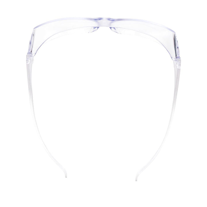 Lightguard medium fitover safety glasses in clear, top view, from safeloox
