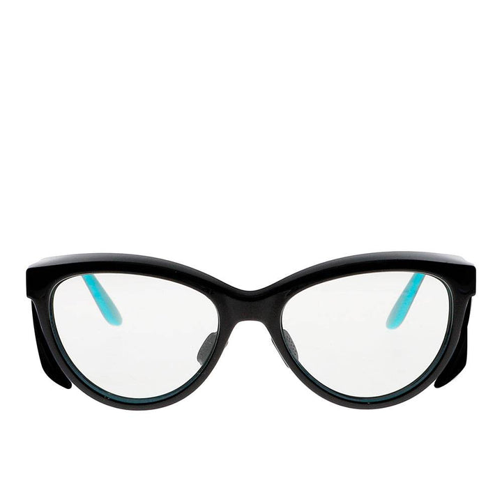 Nynx lead glasses in teal black front view - safeloox