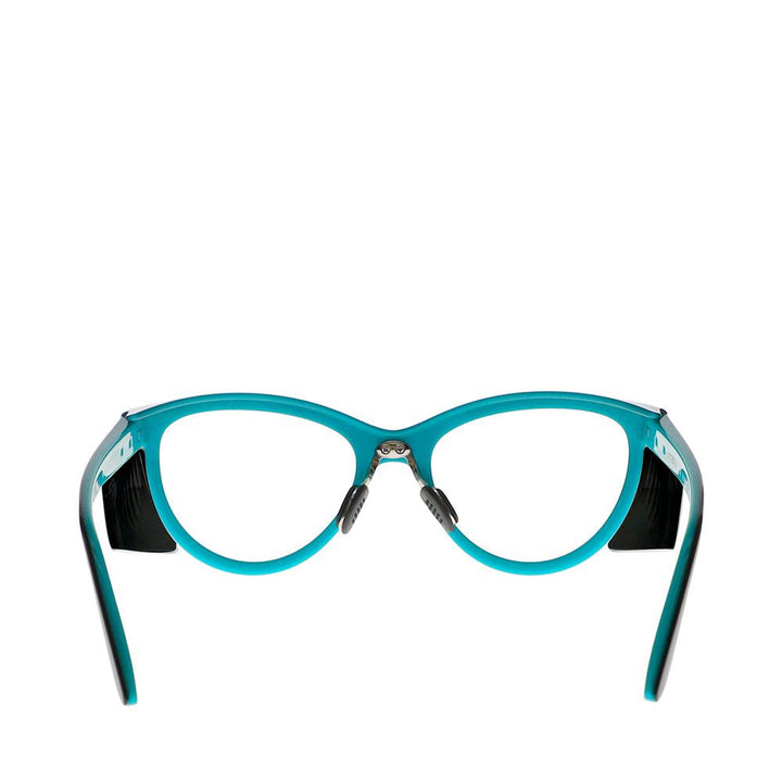 Nynx lead glasses in teal black rear view - safeloox