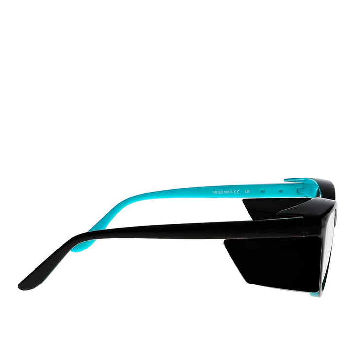 Nynx lead glasses in teal black side view - safeloox