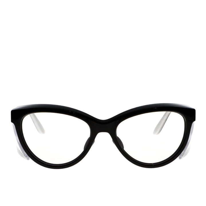 Nynx Splash Safety Glasses in black white front view - safeloox