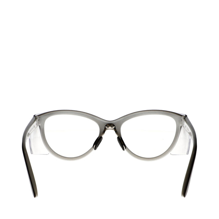 Nynx Splash Safety Glasses in black white rear view - safeloox