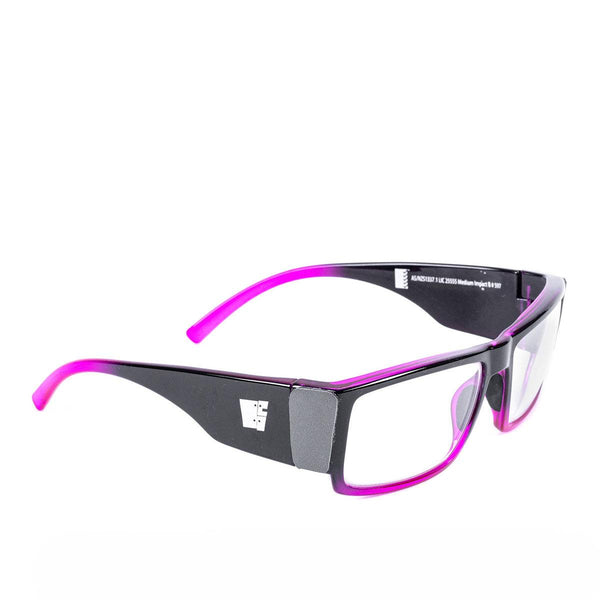 Point Break Lead Glasses in pink black side view - safeloox