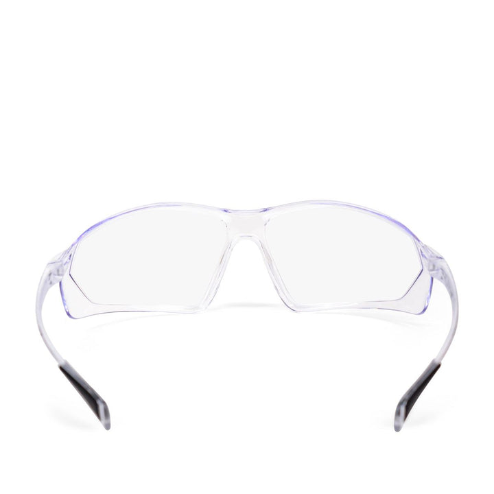 Skyline Splash Safety Glasses rear view in clear - safeloox
