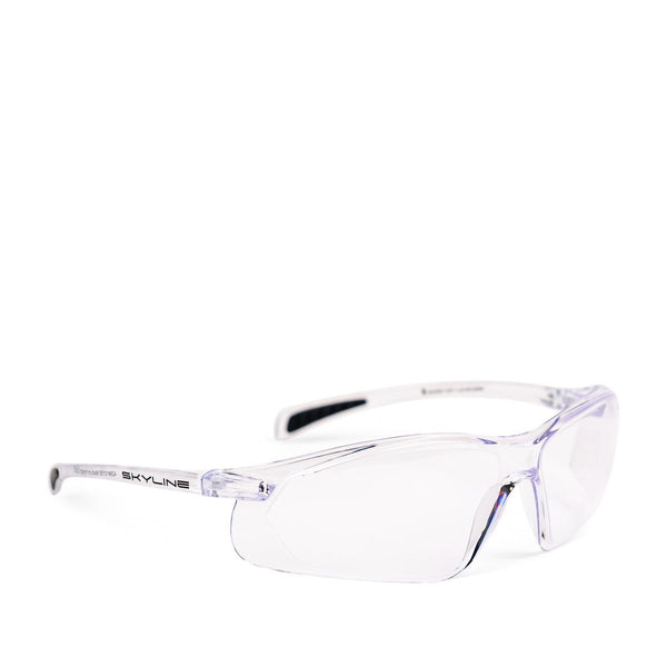Skyline Splash Safety Glasses side view in clear - safeloox