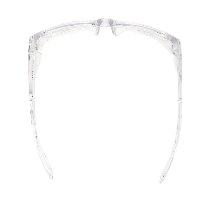 Sparkie Splash Safety Glasses in clear top view from safeloox