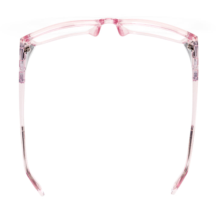 Twister lead glasses in clear pink top view from safeloox